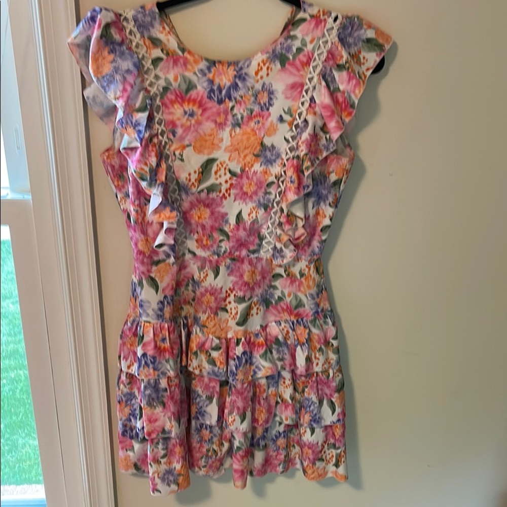 Floral Dress with Ruffle